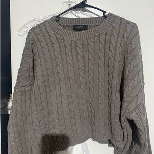 Forever 21 Taupe Cable Knit Sweater